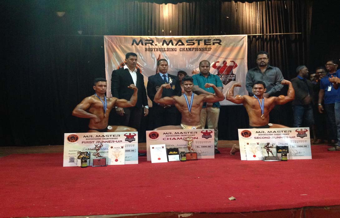 Mohamed Akram invited as a Chief Guest for the Body Building Contest Organised by Master Gym Slave Island on 31st January 2016 at New Town Hall