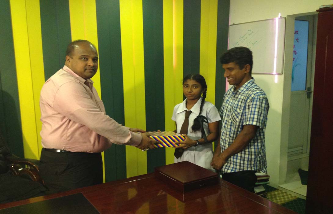 Akram Trust Scholorship for AL Students 2015 given to 13 Students by Akram Foundation Chairman Mr. Mohamed Akram on 30th June 2015 at Akram Foundation