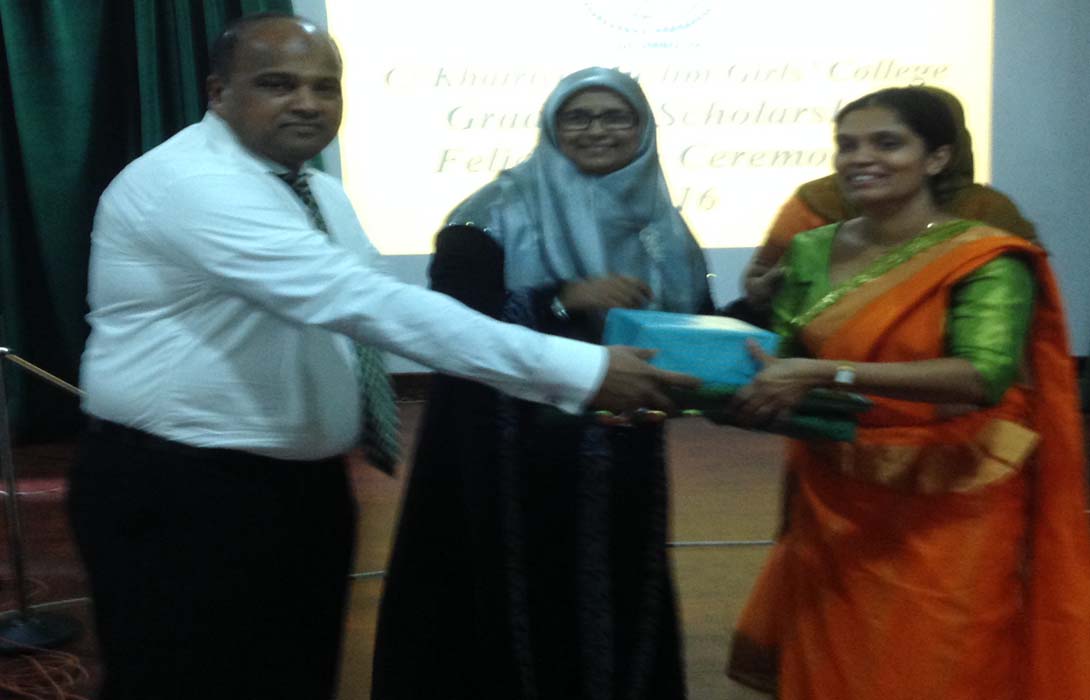 The Felicitation Ceremony of Grade 5 Scholarship Winners held on 3rd November 2016 at Khairiya Muslim Girls College