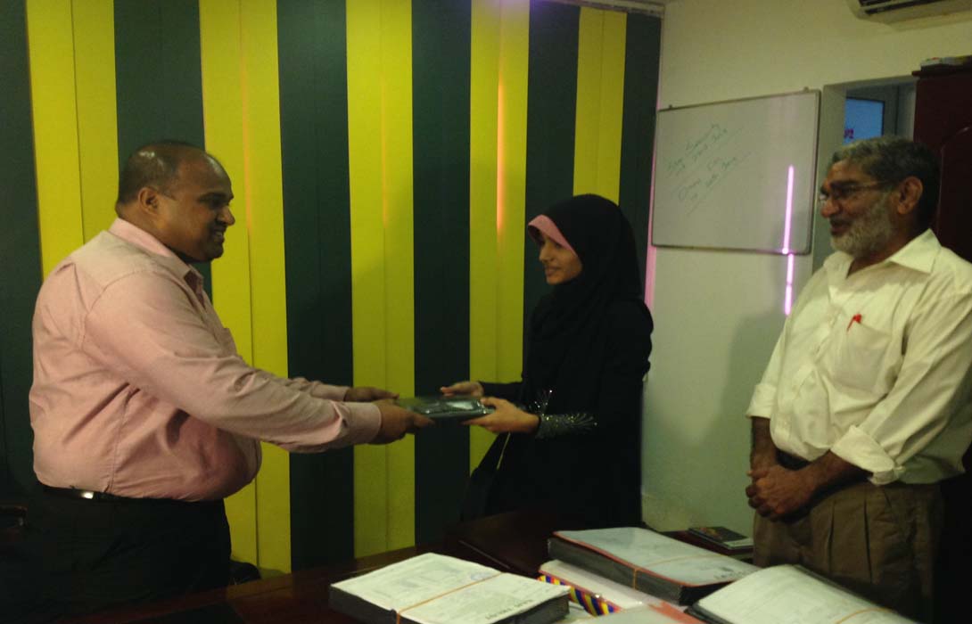 Akram Trust Scholorship for AL Students 2015 given to 13 Students by Akram Foundation Chairman Mr. Mohamed Akram on 30th June 2015 at Akram Foundation
