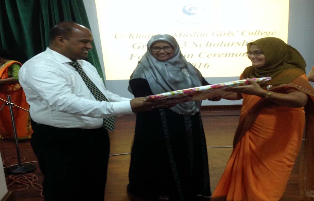The Felicitation Ceremony of Grade 5 Scholarship Winners held on 3rd November 2016 at Khairiya Muslim Girls College