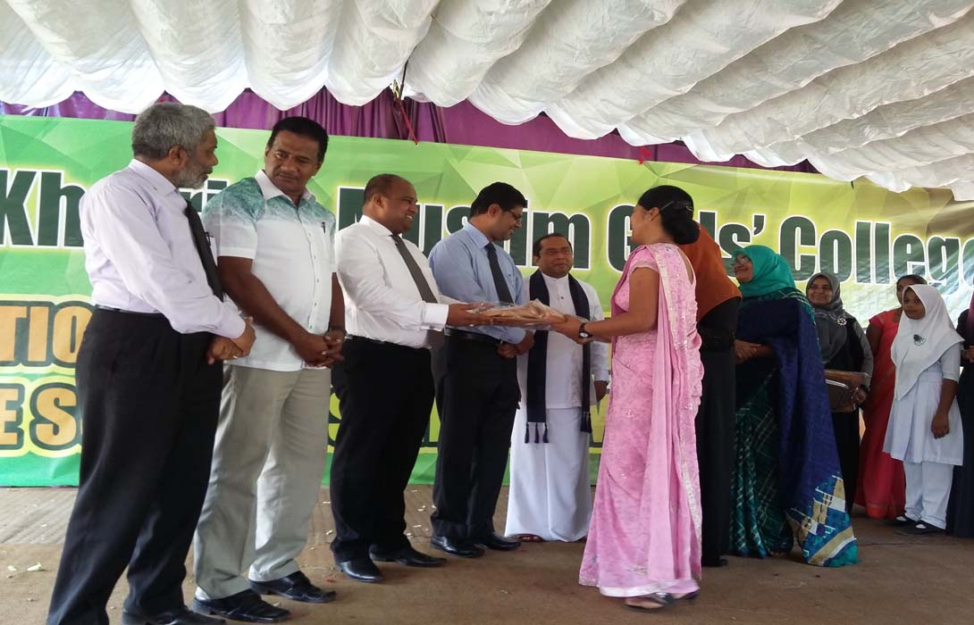 Hon. Mohamed Akram, Member of Western Provincial Council invited as Guest of Honour for the felicitation ceremony for the Grade 5 Scholorship students of Khairiya Muslim Girls College