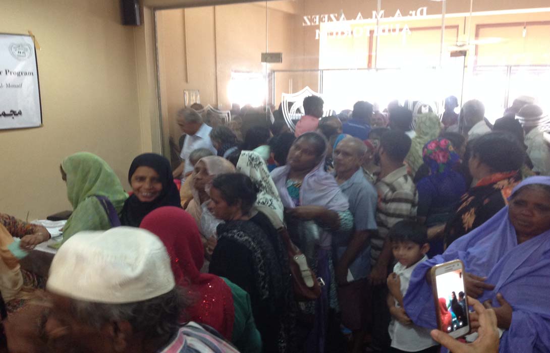 Mohamed Akram as a Chief Guest by YWMA for the distribution of Wheelchairs, Dry Rations & Sarees for Less Fortunate families within Colombo on 25th June 2016