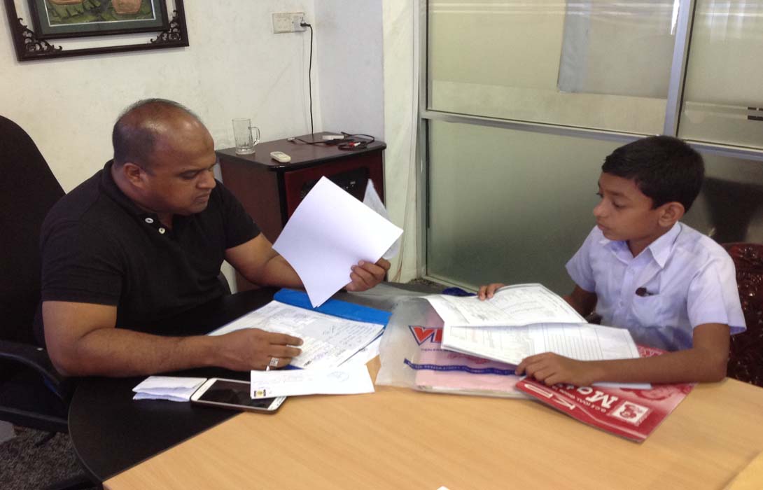 Hon. Mohamed Akram, Member of Western Provincial Council and Chairman of Akram Foundation interviewed the students on 17th October 2015 for Akram Trust Scholorship 2016