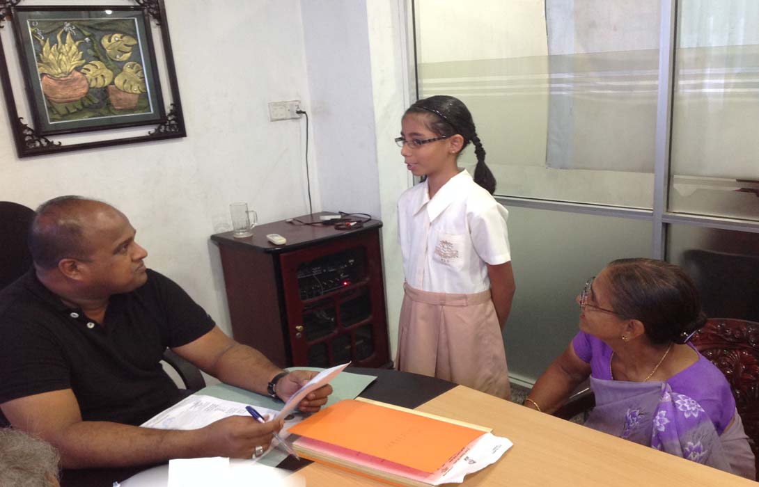 Hon. Mohamed Akram, Member of Western Provincial Council and Chairman of Akram Foundation interviewed the students on 17th October 2015 for Akram Trust Scholorship 2016