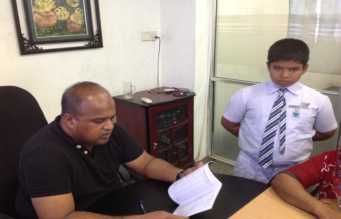 Hon. Mohamed Akram, Member of Western Provincial Council and Chairman of Akram Foundation interviewed the students on 17th October 2015 for Akram Trust Scholorship 2016