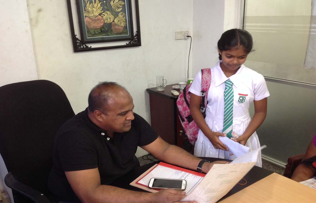 Hon. Mohamed Akram, Member of Western Provincial Council and Chairman of Akram Foundation interviewed the students on 17th October 2015 for Akram Trust Scholorship 2016