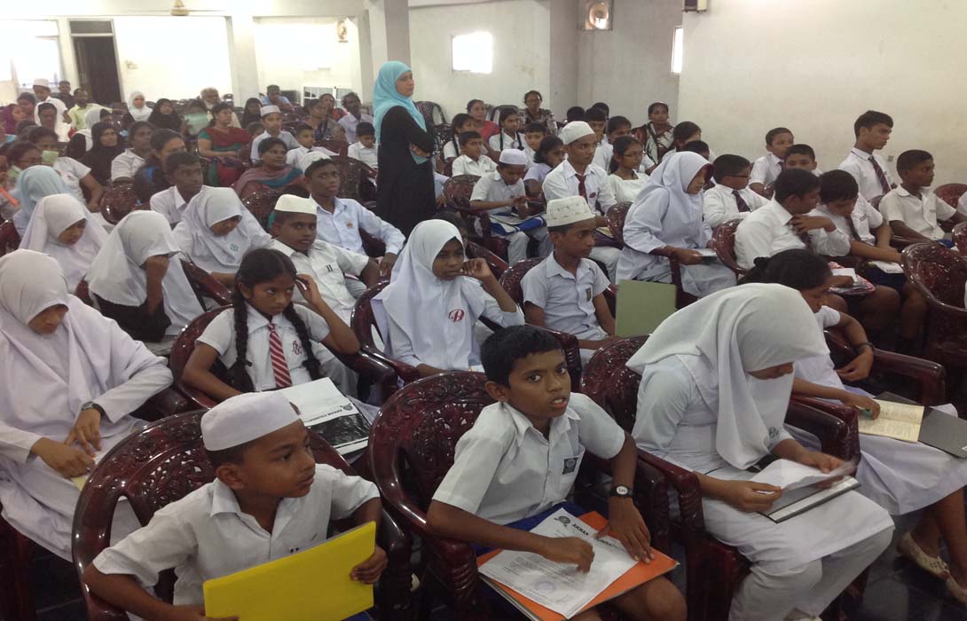 Hon. Mohamed Akram, Member of Western Provincial Council and Chairman of Akram Foundation interviewed the students on 17th October 2015 for Akram Trust Scholorship 2016