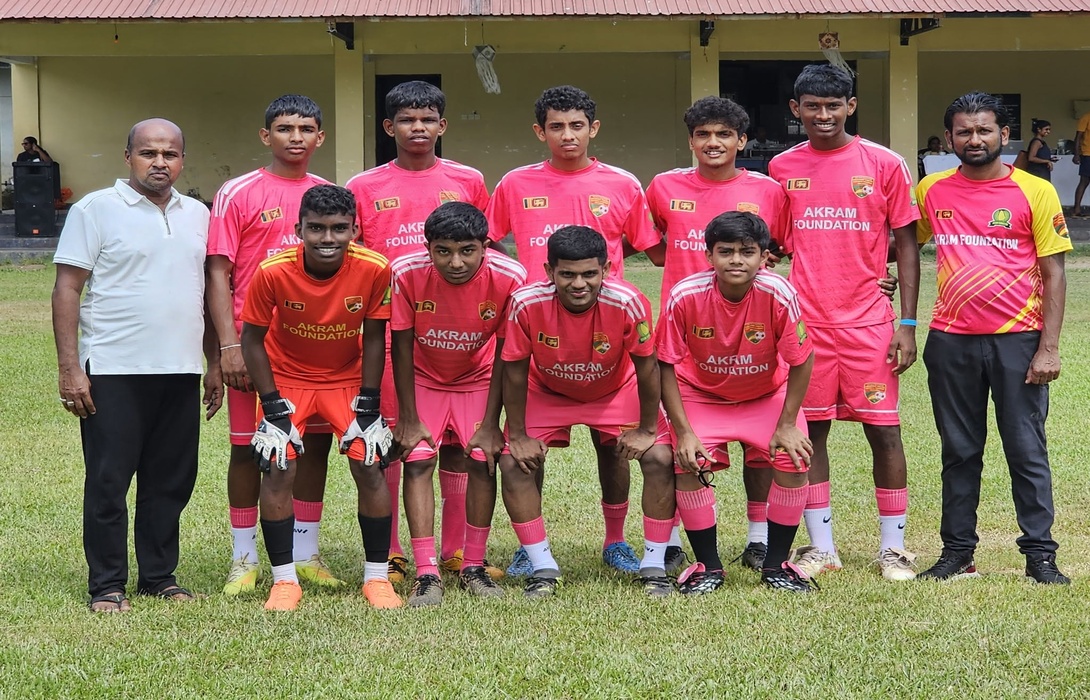 Colombo Youth Football Academy Under-16 Team Champions of the Kaleniya Inter Academy 5-a-Side Football Tournament.